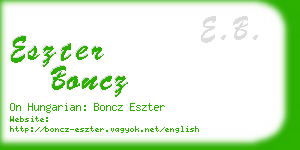 eszter boncz business card